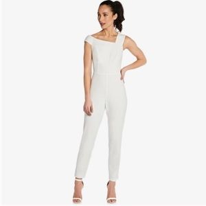 Adrianna Papell Knit Crepe jumpsuit- Ivory
